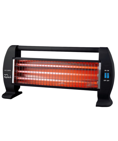 QUARTZ HEATER, 3 TUBES, 1200W, BLACK (HEATZILLA)