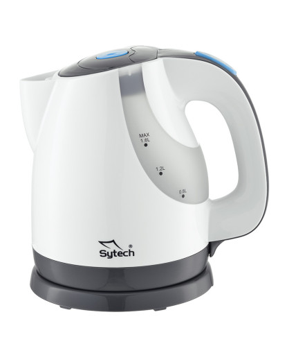 HERVIDORA ELECTRICA SIN CABLE, 1.6 LITRO, BASE GIRATORIA 360, BLANCO (SYTECH)