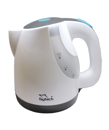 HERVIDORA ELECTRICA SIN CABLE, 1.6 LITRO, BASE GIRATORIA 360, BLANCO (SYTECH)
