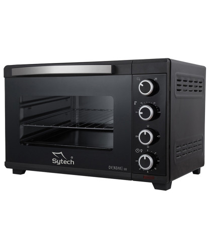 HORNO ELECTRICO, 30 LITROS, CONVECCIÓN, LUZ, 1600W., NEGRO (SYTECH)