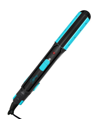 ALISADOR RIZADOR DE PELO, PLACA CERAMICA, 31W. WET & DRY, AZUL (SYTECH)