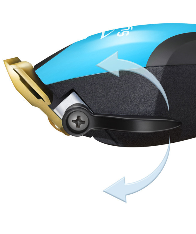 PRO ELECTRIC HAIR CLIPPER, TITANIUM BLADES, 10W., 4 COMBS, BLUE (SYTECH)