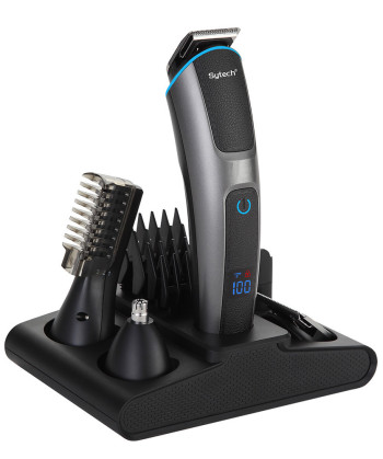 KIT CORTA PELO DIGITAL, 7 ACCESORIOS, 12 EN 1, RECARGABLE, IPX7 (SYTECH)