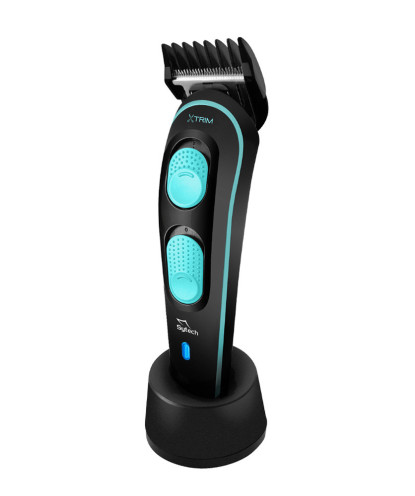 RECHARGEABLE ELECTRIC HAIR CLIPPER, CHARGING BASE, 4 ATTACHMENTS (SYTECH)