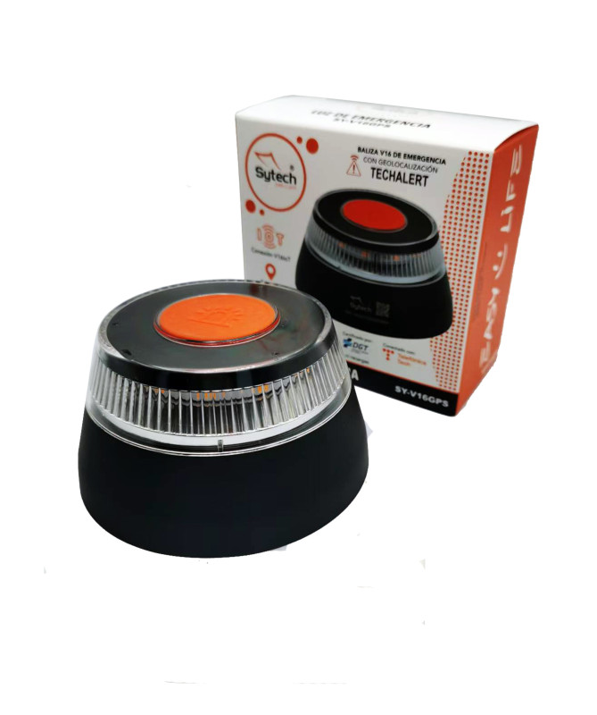 BALIZA DE EMERGENCIA V16, GEOLOCALIZABLE, HOMOLOGADO, IP54 (SYTECH) BALIZA DE EMERGENCIA V16, GEOLOCALIZABLE, HOMOLOGADO, IP54 (SYTECH)