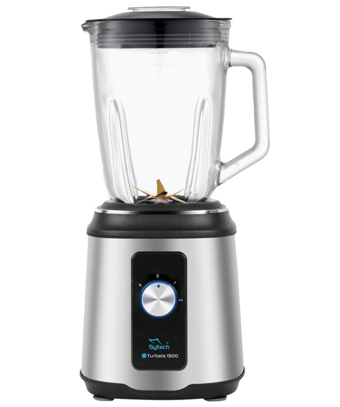 BATIDORA DE VASO DE CRISTAL, CUCHILLAS TIT. 1500W., 1.5L, INOX (SYTECH) BATIDORA DE VASO DE CRISTAL, CUCHILLAS TIT. 1500W., 1.5L, INOX (SYTECH)
