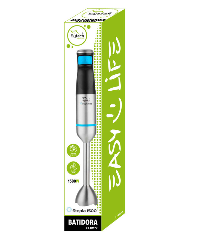 BATIDORA DE VARILLA, VELOCIDAD VARIABLE, 1500W, ACERO INOX., (SYTECH) BATIDORA DE VARILLA, VELOCIDAD VARIABLE, 1500W, ACERO INOX., (SYTECH)