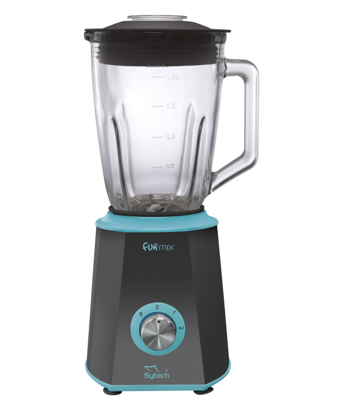 BATIDORA DE VASO DE CRISTAL, 600W., 1.5L, NEGRO (SYTECH)