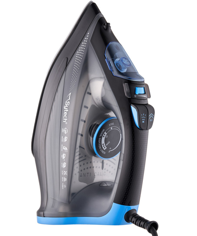 STEAM IRON, 2200W., CERAMIC SOLE, ANTICAL, ANTI-DRIP, BLUE (SYTECH)