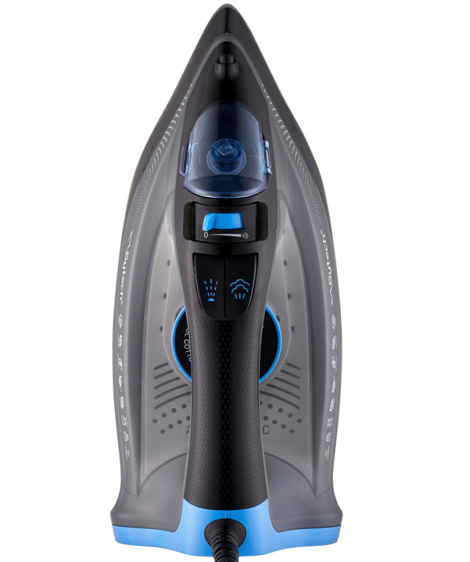 PLANCHA DE VAPOR, 2200W., SUELA CERAMICA, ANTICAL, ANTIGOTEO, AZUL (SYTECH)