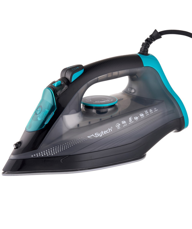 PLANCHA DE VAPOR, 2200W., SUELA CERAMICA, ANTICAL, ANTIGOTEO, VERDE (SYTECH)