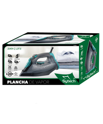 STEAM IRON, 2200W., CERAMIC SOLE, ANTICAL, ANTI-DRIP, GREEN (SYTECH)