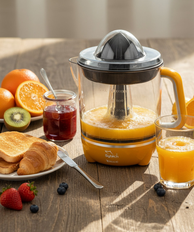 ELECTRIC JUICER, 1L, 2 WAY ROTATION, 40W, BLACK/ORANGE (SYTECH)