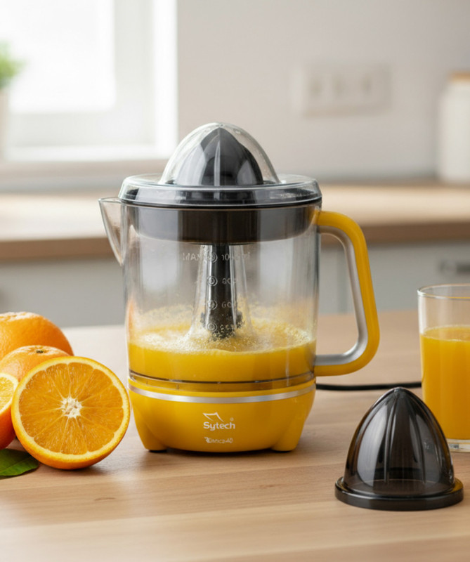 ELECTRIC JUICER, 1L, 2 WAY ROTATION, 40W, BLACK/ORANGE (SYTECH)