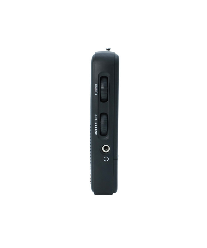 POCKET RADIO, AM/FM, EARPHONE INPUT, BLACK (SYTECH)