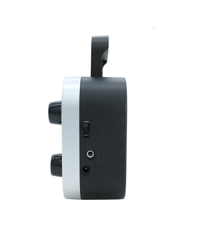 PORTABLE RADIO, 2-BAND (AM-FM), BATTERY AND AC POWER, BLACK (SYTECH)